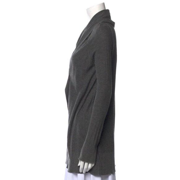joie Authentic womens solid gray long sleeve hooded Cardigan sweater top xs - Picture 2 of 6